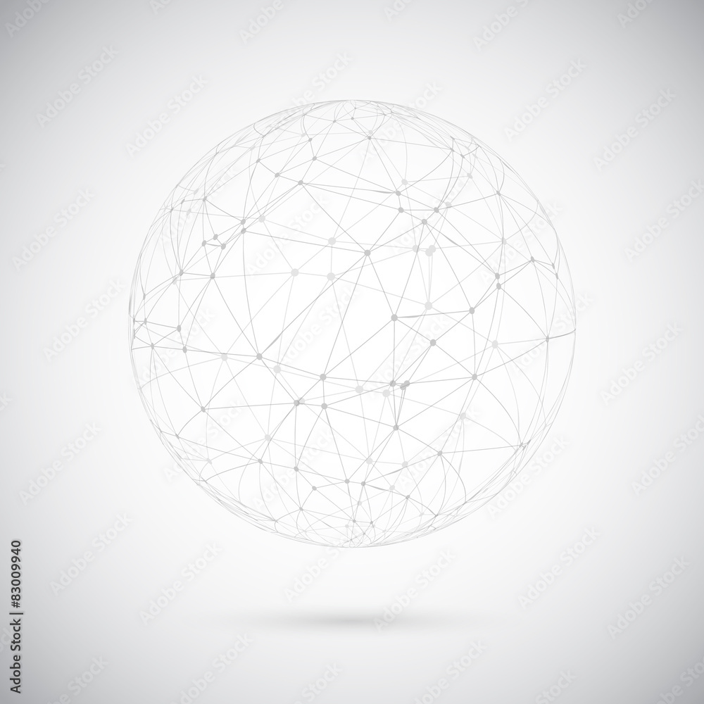 Global Network Lines with Dots Connection Vector Background Global Network Lines with Dots Connection Vector Background