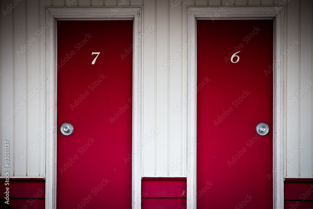 Obraz premium Red doors