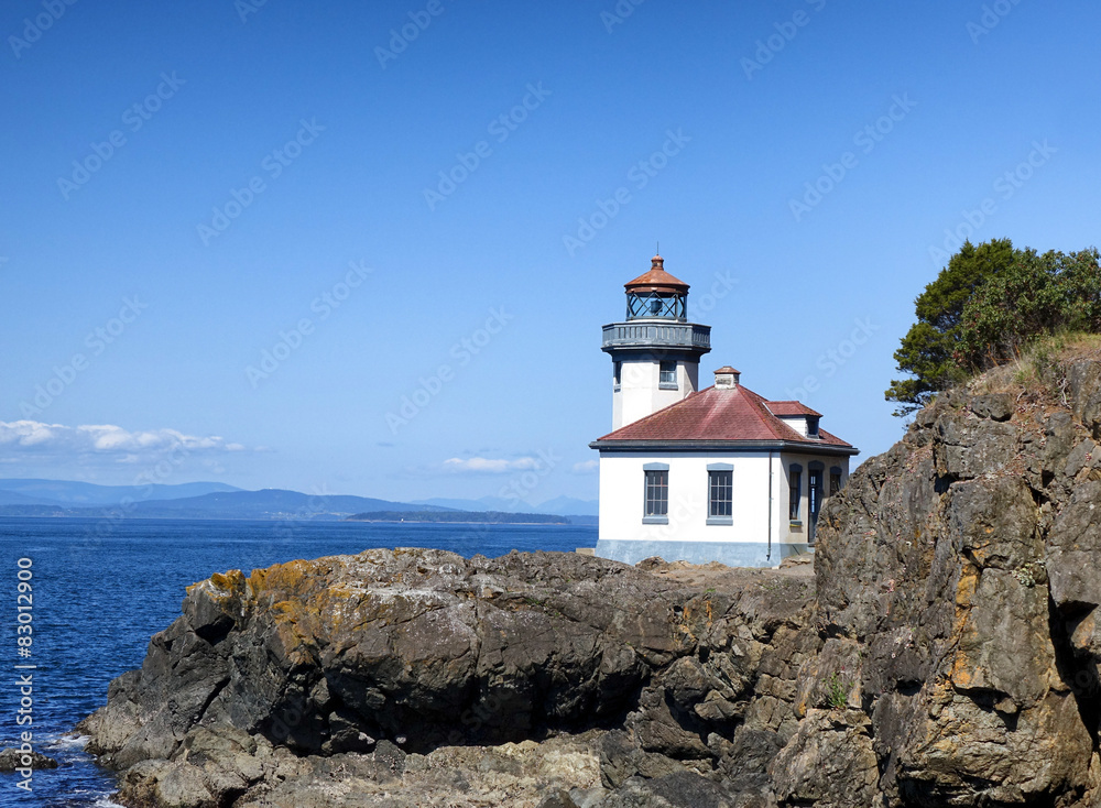 Lighthouse on Puget Sound of Washington State Lighthouse on Puget Sound of Washington State