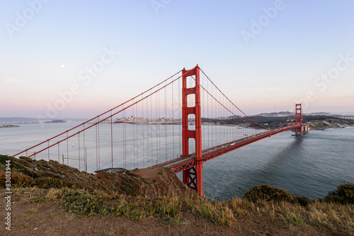 Sunset at Golden gate bridge ,San Francisco © det-anan sunonethong