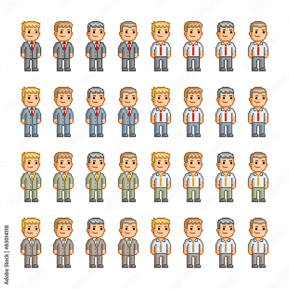 Pixel art collection for business Pixel art collection for business