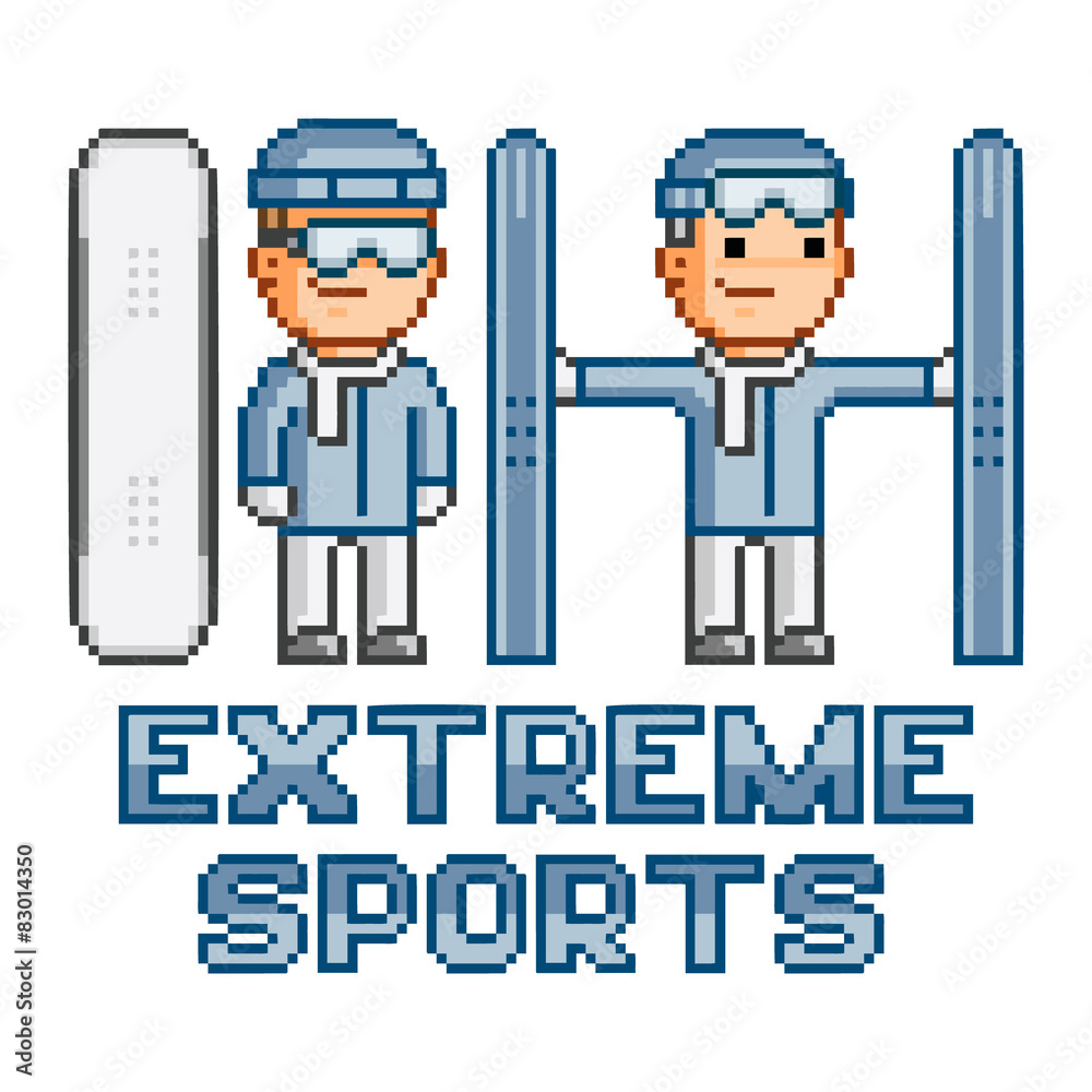 Pixel logo extreme sports