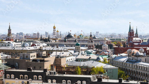 historic center of Moscow city with Kremlin