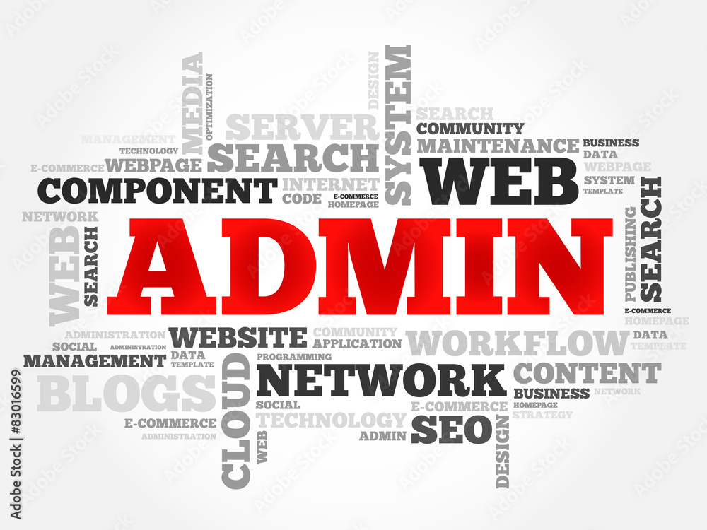 ADMIN word cloud, security concept ADMIN word cloud, security concept