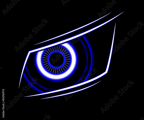 blue eye technology abstract background, vector