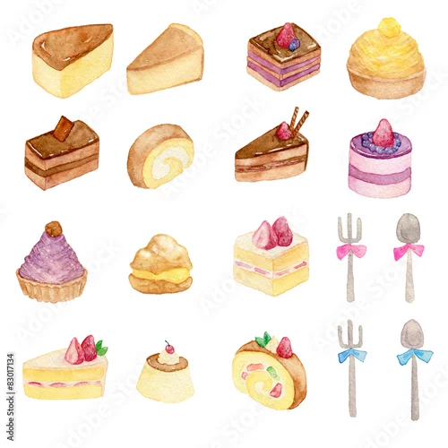 Naklejka na ścianę Zestaw do ciasta