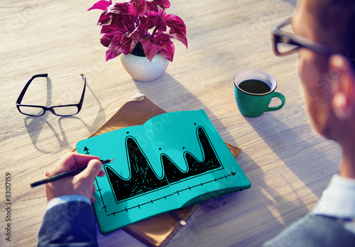 Diagram Parabola Investment Equation Graph Concept photo