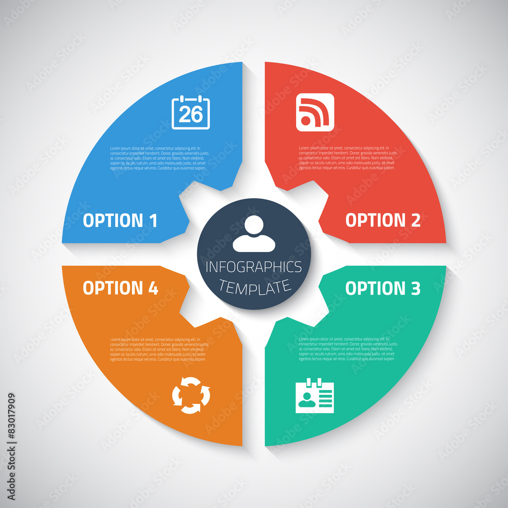 Web Infographic Timeline Pie Template Layout With Vector Icons, Web Infographic Timeline Pie Template Layout With Vector Icons,