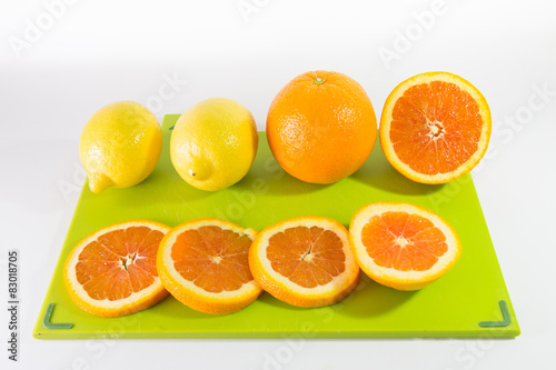 Slices Of Oranges And Lemon