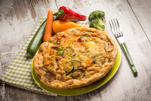 omelette with mixed vegetables