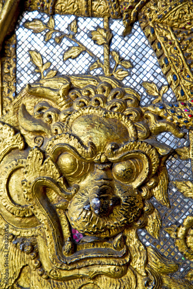 demon in the temple bangkok asia   thailand abstract cross