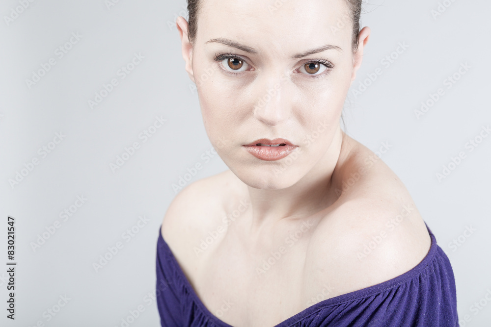 Junge traurige Frau Stock Photo Adobe Stock
