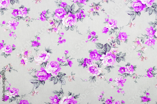 vintage style of tapestry flowers fabric pattern background