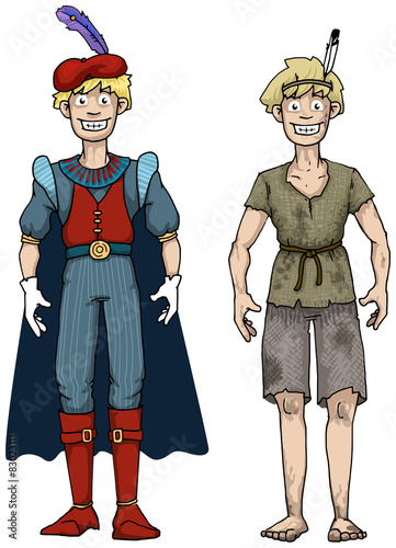 Prince and Beggar, boy characters