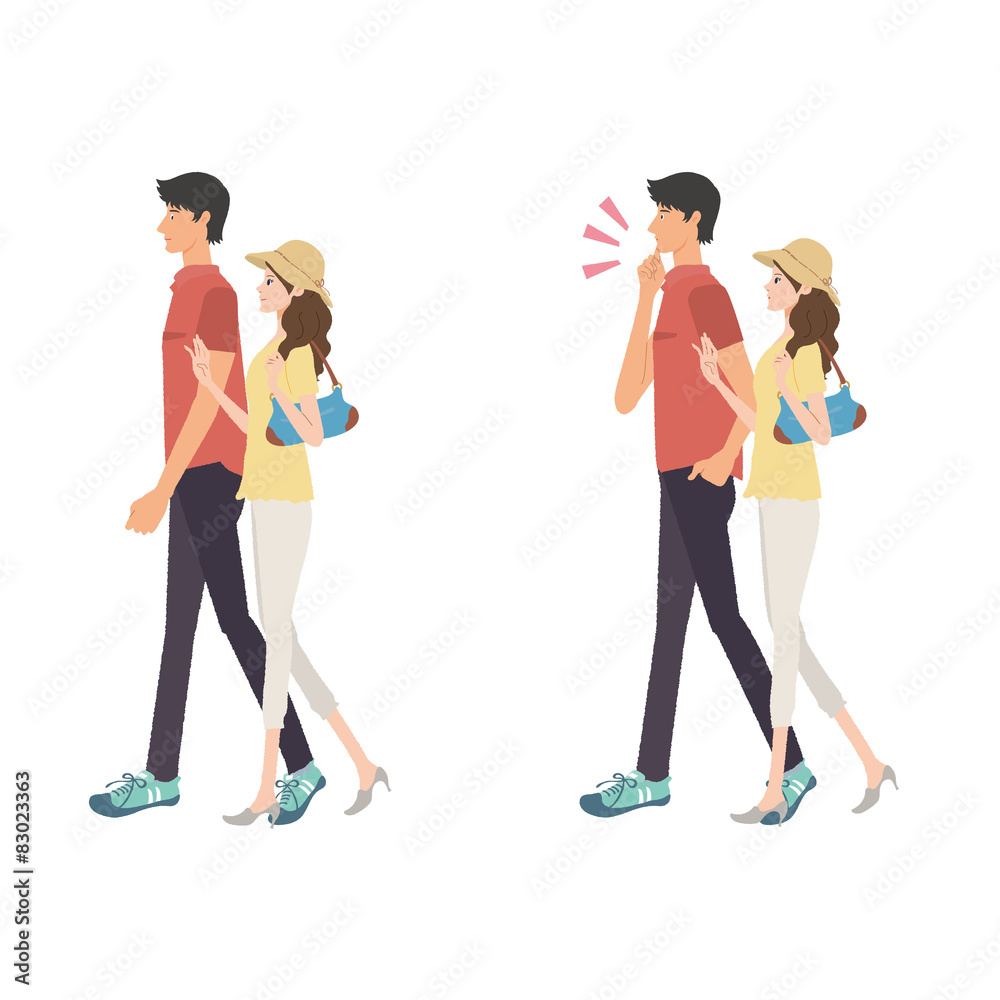 Fototapeta premium 夫婦 イラスト 