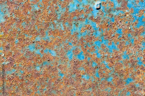 Close up of rust on metal. Grungy background