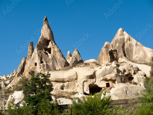 Rock formations in Goreme National Park . Cappadocia.Turkey