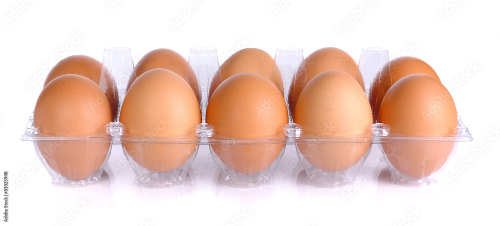 Chicken egg isolated on a white background Chicken egg isolated on a white background