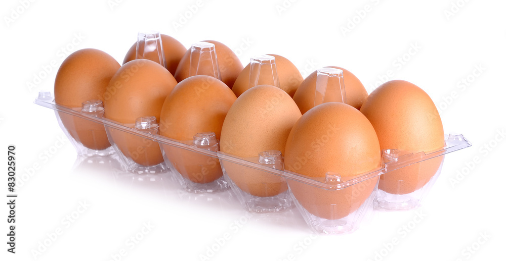 Chicken egg isolated on a white background