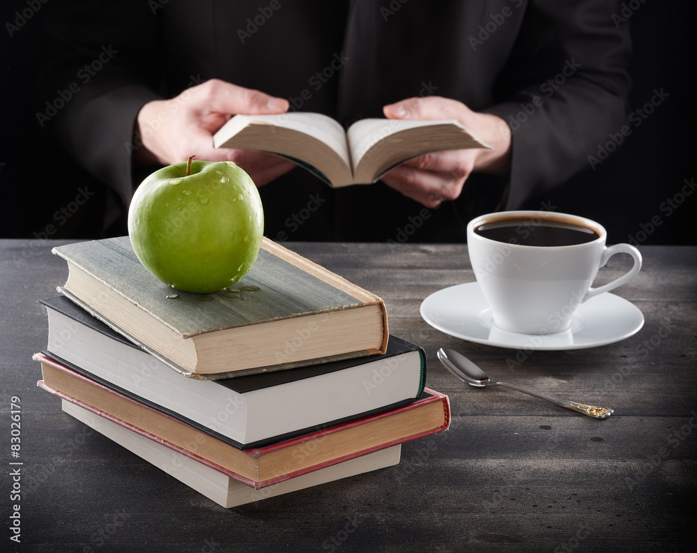 Man reading book