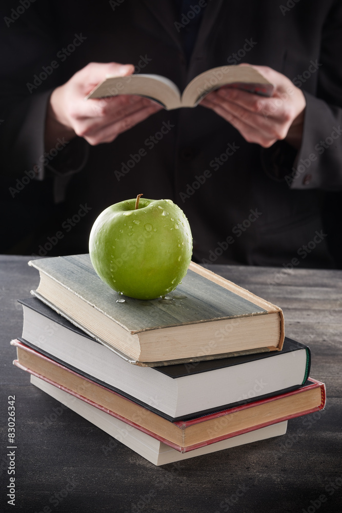 Man reading book