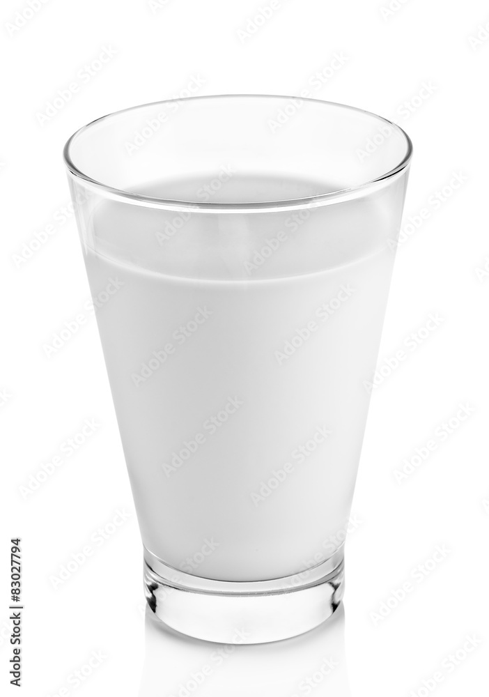 fresh milk in the glass on white background fresh milk in the glass on white background