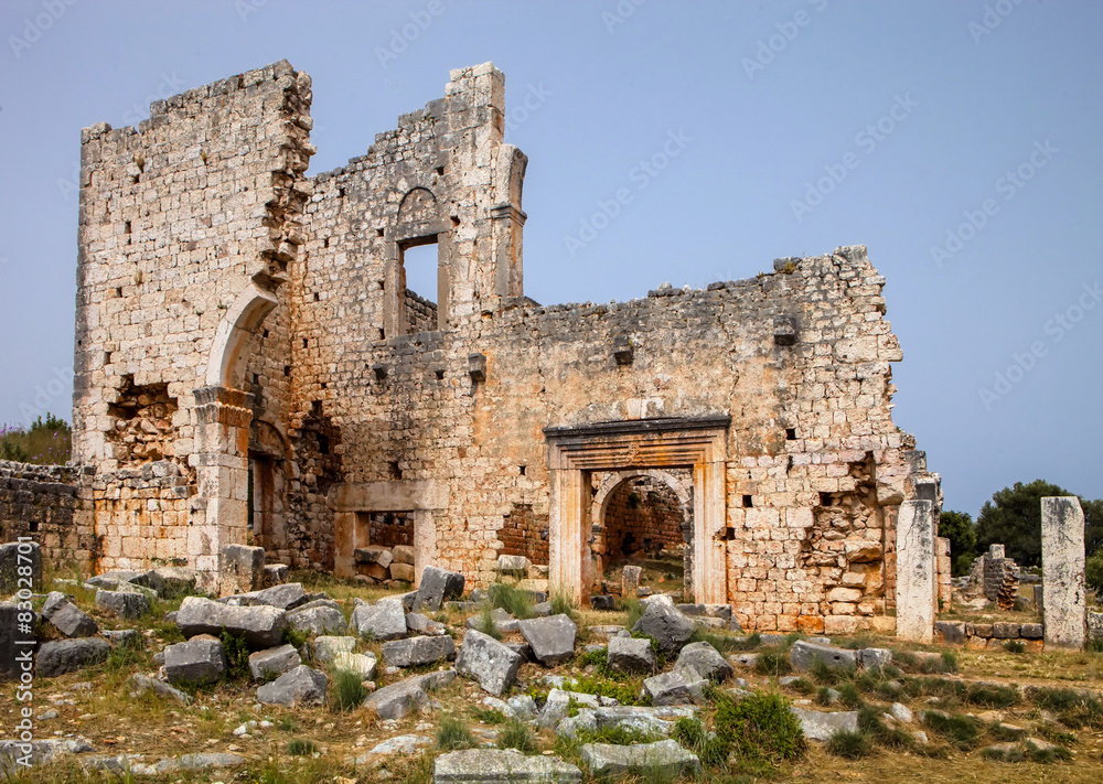 Roman ruins in Kizkalesi, Turkey