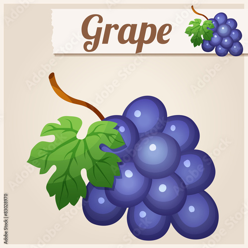 Grape. Detailed Vector Icon
