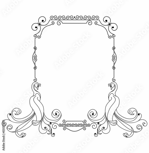 Frame with fabulous birds