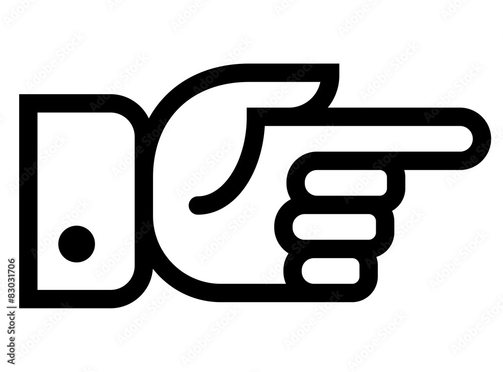 Pointing finger icon Pointing finger icon