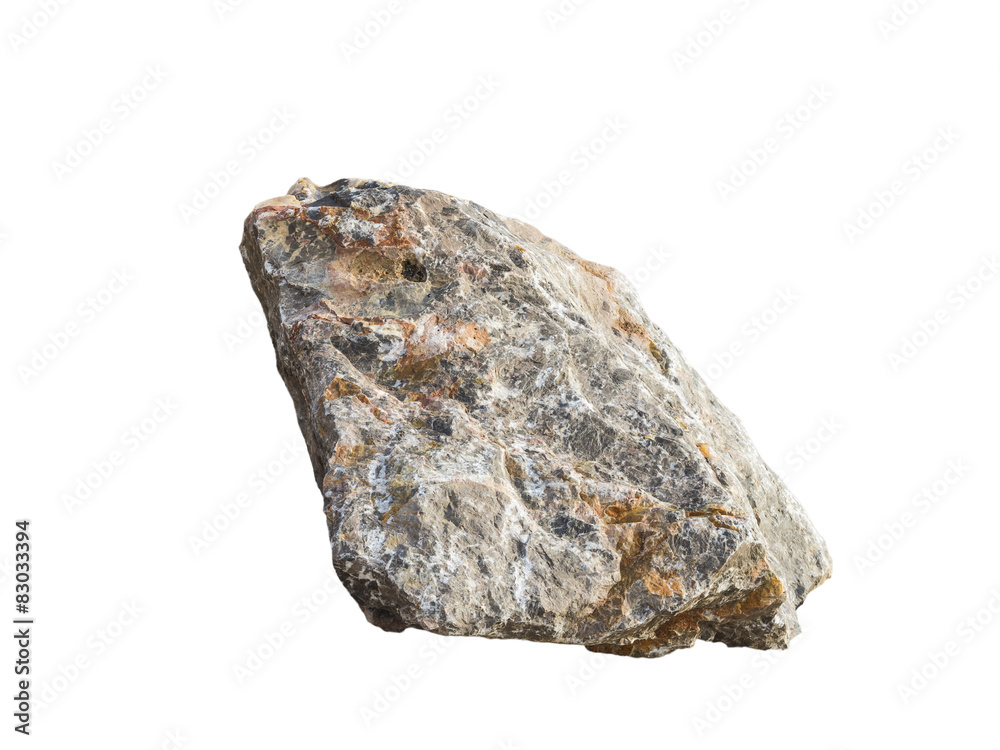 big granite rock stone, isolated