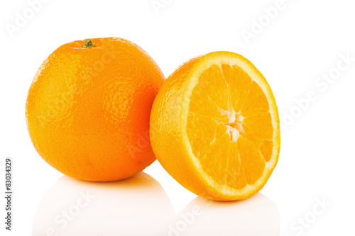 Orange on a white background