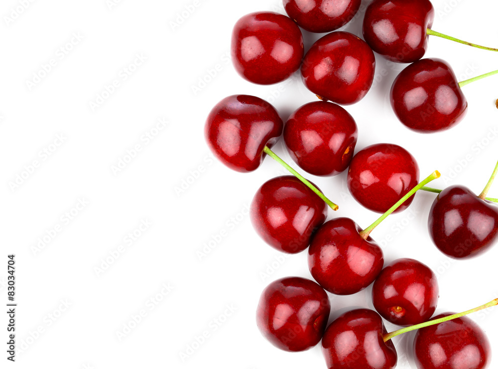 Sweet cherry, isolated on white background Sweet cherry, isolated on white background