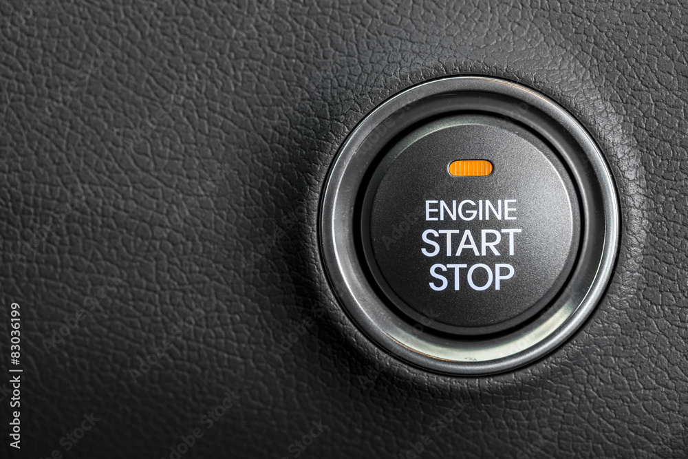 Naklejka premium Engine start button