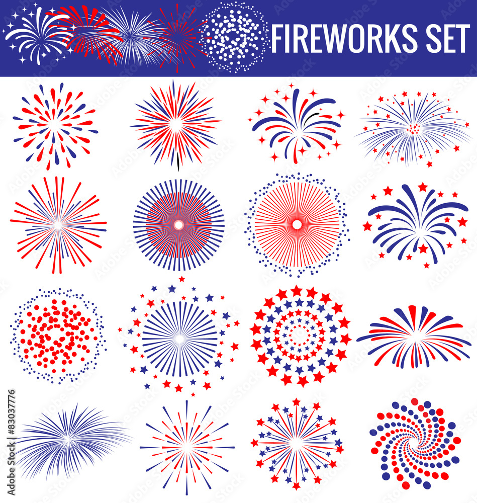 Beautiful Fireworks for Independence Day USA