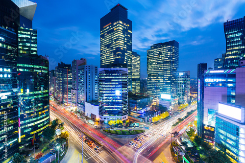 Seoul skyline at the gangnam district