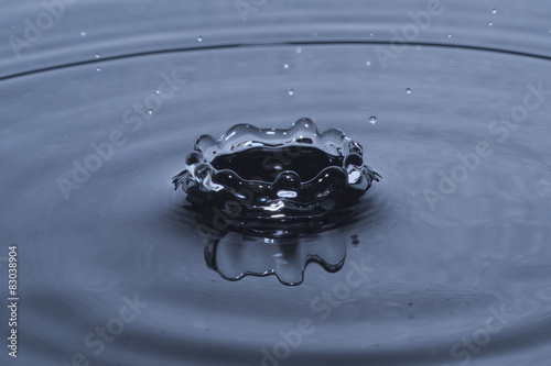 Water drop splash in crown shape 