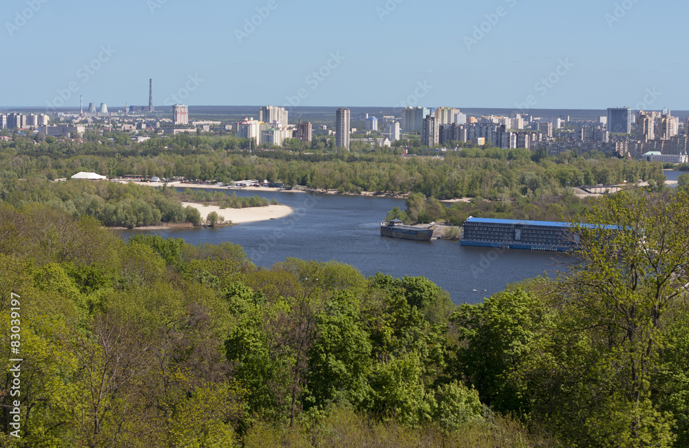 Beautiful view of Kiev river DniproUkraine photo
