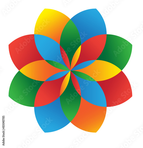 Colorful logo. Geometric graphic design