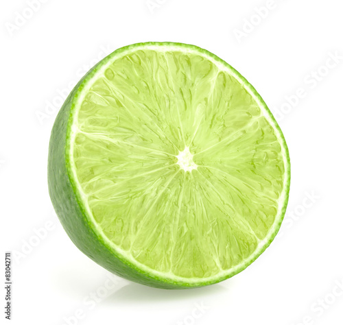 lime slices isolated