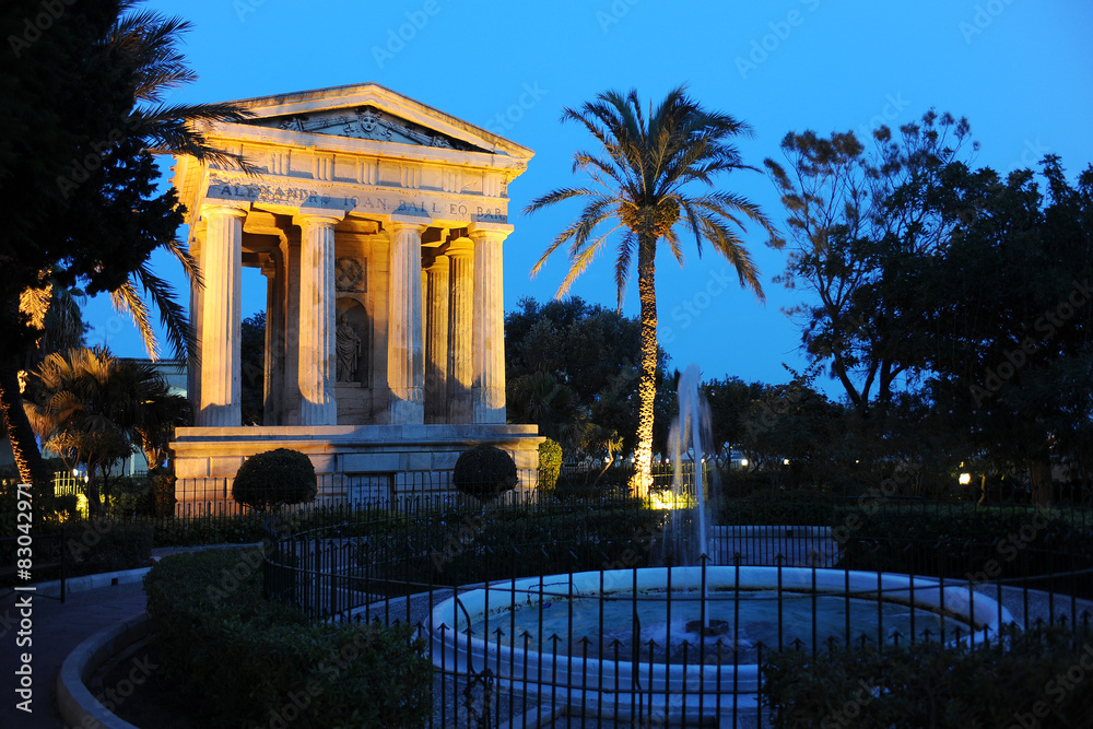 Neo-classical temple in a park