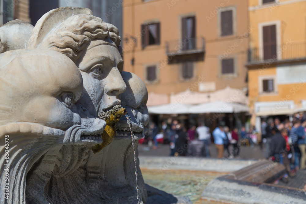 Fototapeta premium Fountain of the Pantheon (Fontana del Pantheon) closeup