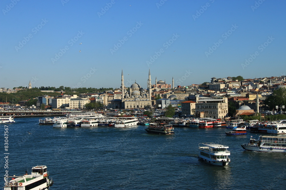 istanbul cityscape and golden horn