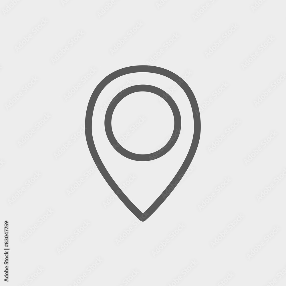 Map pointer thin line icon Map pointer thin line icon
