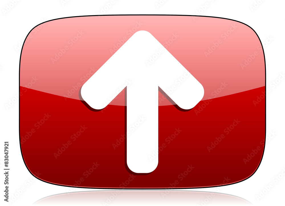 up arrow red glossy web icon up arrow red glossy web icon