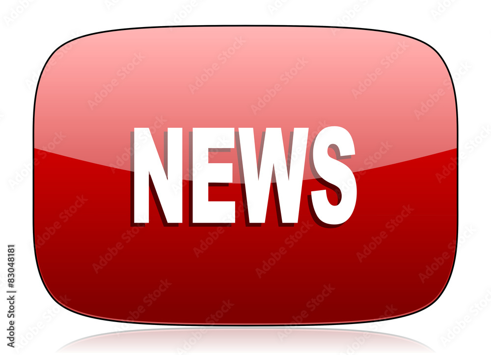 news red glossy web icon news red glossy web icon