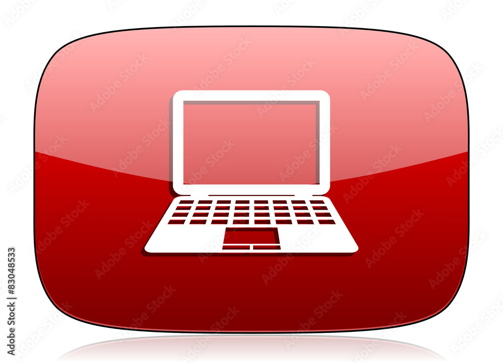 computer red glossy web icon computer red glossy web icon