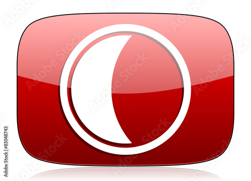 Free Download moon red glossy web icon - GFXLoad