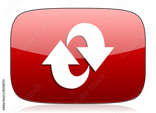 Free Download rotation red glossy web icon - GFXLoad