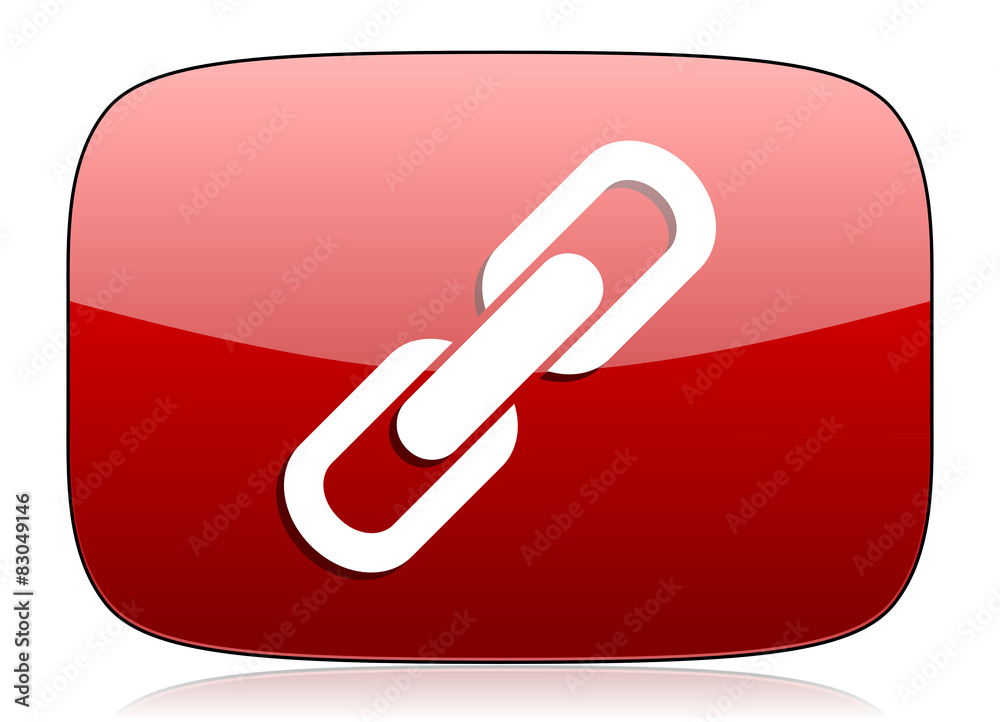 link red glossy web icon